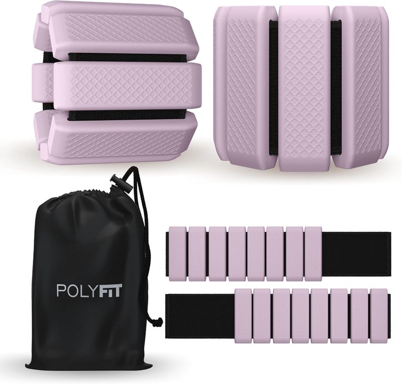 Polyfit Wrist & Ankle Weights - 1 Pair - Wearable Ankle Weights for Women and Men - Wearable Bracelet for Exercise, Yoga, Walking, Running, Dance, Barre, Pilates, Cardio, Aerobics - Image 1